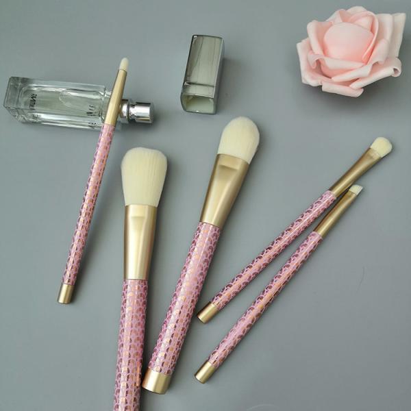 Premium Cosmetic Makeup Brush Set 5PCS Soft Synthetic Hair For Powder Blush
