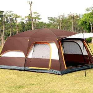 China Polyester Oxford 210D Pu Coating Waterproof Big Tent Outdoor Layer Family Living 8 Person Camping Tent factory