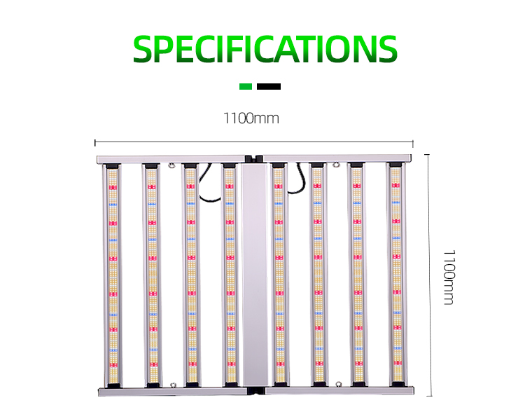 Foldable 800W LM281b Full Spectrum LED Grow Light High Quality Hydroponic Commercial Grade Grow Lights