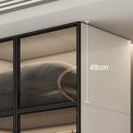 2024 Simple Modern Glass Wardrobe High End Customized Design Bedroom Cabinet