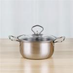 Glass Lid Stainless Steel 410 Cookware Set 12pcs Steamer Food Cooking Soup Pot