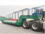 3/4 Axle 80-120ton Transport Equipment Lowboy Truck Trailer Detachable Gooseneck