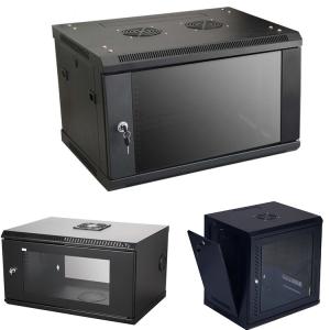 China Stable Network Rack Cabinet , 6U Wall Mount Rack For Network Switch factory