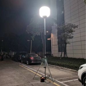 Telescopic Mast Tripod Emergency LED Construction Work Light with Generator 3.8m