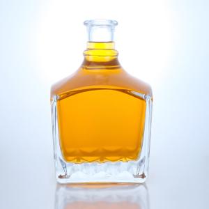 China 750ml Glass Bottle for Gin Rum Champagne Brandy Whisky Liquor Unique Shaped T-cork factory