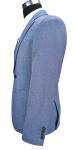 Slim Fit Mens Knit Blazer , Gray Knit Blazer Half Lining Blue Mix Adults