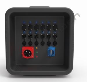 China Stage Light Power Distribution Box 12 Channels 32A 5 Pin Style Waterproof factory