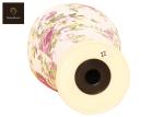 Purple Floral Color Height 24cm cork Canvas Wig Head Smooth Surface