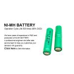 Energy Storage Nickel Rechargeable Battery 2.4v 230mah Nimh Battery Pack CE
