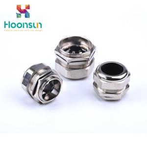 China Anti - EMC Power Metal Cable Gland Nickel Plated Brass With Metric Thread Type factory