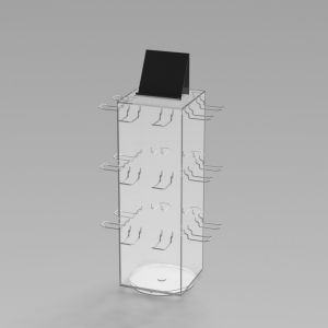 4sides Turntable Counter Top Display Rack With Top Pad Holder