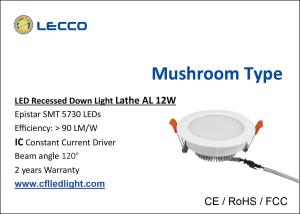 China High Efficiency SMD 5730 LED Recessed Downlight For Bathroom / Office CRI &gt; 80 factory