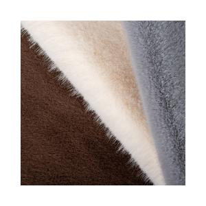 China Medium Weight 360gsm 100% Polyester Rabbit Fur Faux Fur Fabrics for Winter Garment factory