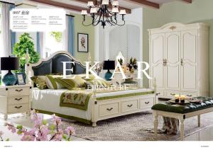 China Room Furniture Bedroom Set Latest Wood Double Bed Design With Storage Box factory