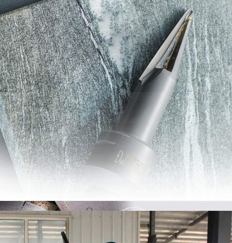 HIGH SPEED STEEL Conic Mill Bit 3mm Tip for CNC Engraving Machine on Granite Marble