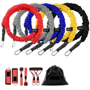China Fabric Cloth Elastic Nylon Sleeves Anti Snap Tube Resistance Bands factory