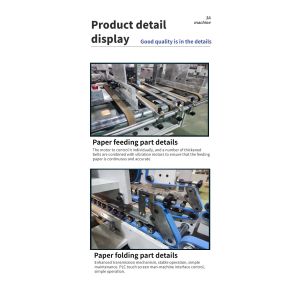 Mini Box Folding Gluing Machine Folder Gluer with Optional Output Department 6*1