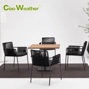 China Outdoor Rattan Weaving Table and Chair Set for Restaurant Exquisite Outdoor Furniture factory