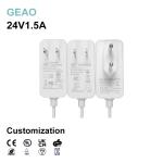 24V 1.5A Wall Mounted Power Adapters For Micro Projector / Neon Light / Tablet /