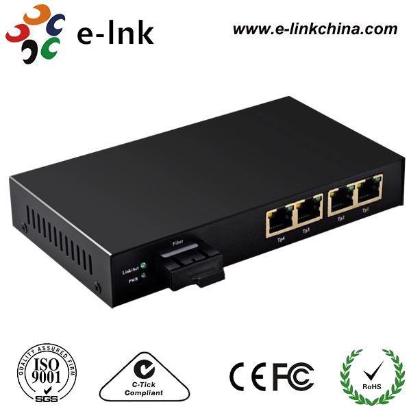 Bidirection Single Mode Fiber Ethernet Media Converter 1310nm - 1550nm Optical