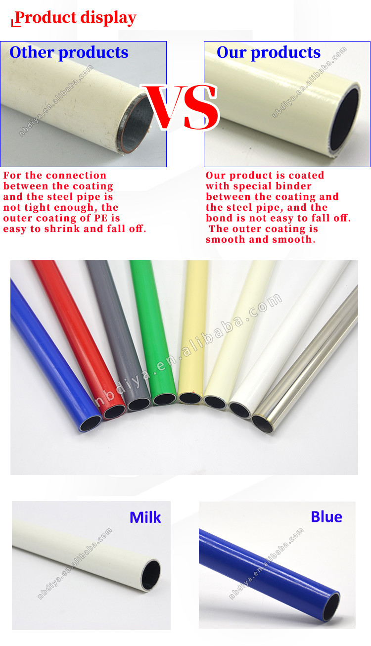 Lean Plastic Coated 0.8mm Thick Seamless Steel Pipe For Storage Rack