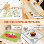 Customized Kitchen Accessories Diatomite Water Absorbent Place-mats for Dinner