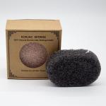 Large Light Orange Oval Cosmetic Sponge Baby Bamboo Charcoal Konjac Facial