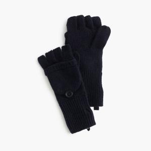 China Boy ' S Knit Fingerless Gloves Multi Color With Button Flap Jersey Construction factory