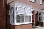 European Style PVC Awning Outward Opening Window UPVC Double Glass Windows