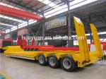120 Tons Max Payload Drop Deck Lowboy Truck Trailers for Heavy Duty Transportati