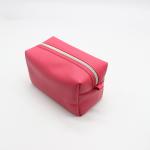 18.5cm Small Leather Cosmetic Pouch BSCI PU Leather Makeup Bag