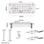 Rosewood Double Coil Humbucker Pickup Adjustable Pole-Piece For LP Electric