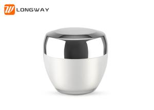 China Round Silver Cap Airless Pump Jar / Acrylic Lotion Bottle For Facial Cream factory