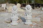 Granite Travertine Large Lion Statue Stone Carving Sculpture