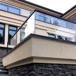 EPDM Glass Railing Outdoor Laminated Glass Exterior Glass Railing System