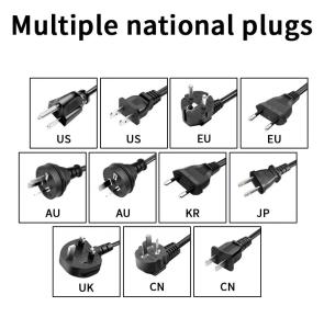 China 15A Rated USA Power Cord with NEMA 5-15P 18 AWG/16 AWG/14 AWG Wire PVC Jacket factory