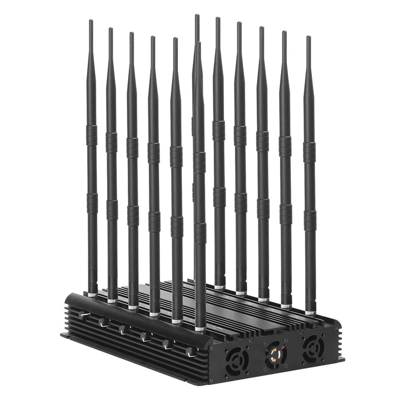12 Bands Cell Phone Signal Blocker Adjustable Stationary 3G 4G 5G WiFi Remote Control