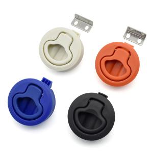 China Boat Flush Pull Slam Latch Plastic Round For RV Boat Marine Door factory