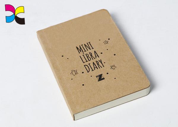 Perfect Binding Exercise Custom Logo Notebooks , 250g Kraft Paper Personalised