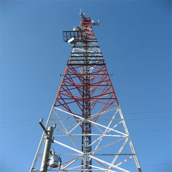 China Bts Solar Power Telecommunication Tower & Accessories 3 Legged Angular Self Supporting Radio Tower factory