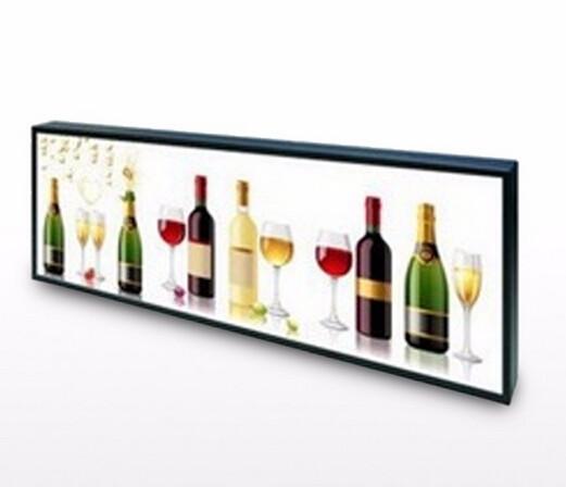 Ultra Wide Supermarket Shelf Edge LCD Display Advertising Player Stretched Bar
