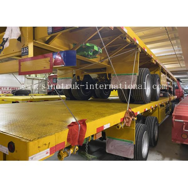 Mn Steel 3 Axles Flatbed Cargo Trailer Carrying 30t Heavy Goods