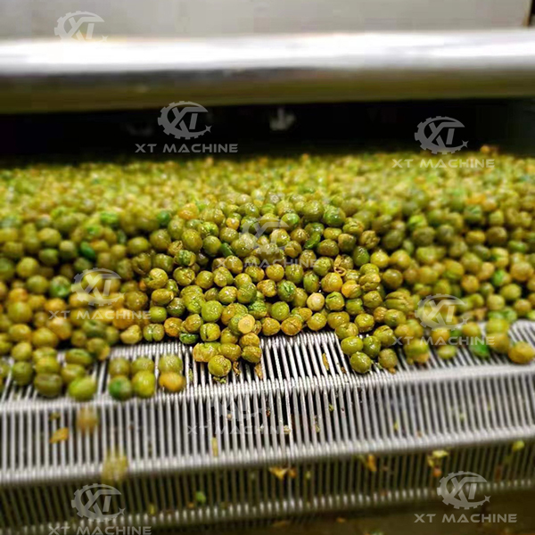 Professional Industrial Automatic Nut Frying Machine For Cassava And Corn Flakes Processing