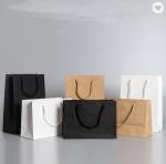 Custom Takeaway Paper Bags Or Food Delivery Black White Brown