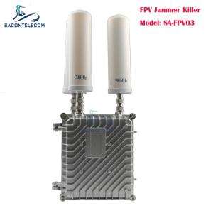 China 3 Bands UAV Frequency Drone Signal Jammer 150w Car FPV Anti Drone Jammer factory