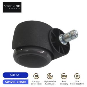 China 50mm Universal Office Chair Pulley Replacement With Nylon PVC Bifma Test And 50kg Load Capacity factory