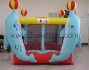 China small attractive kids dolphin inflatable bounce for family use factory