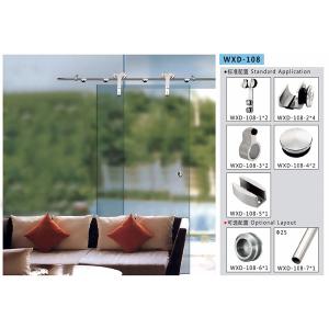 China Bathroom Sliding Door System 108, Stainless Steel 304, Satin MIrror, glass sliding door factory
