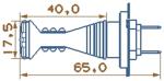 CREE-XTE*6 H7 Fog Lamp