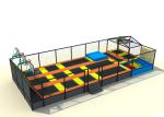 18.2x7.5m Business District Kids Trampoline Park With Ripstop Nylon Mesh